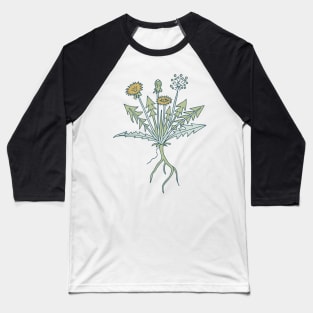 hand drawn spring dandelion pattern on blush pink Baseball T-Shirt